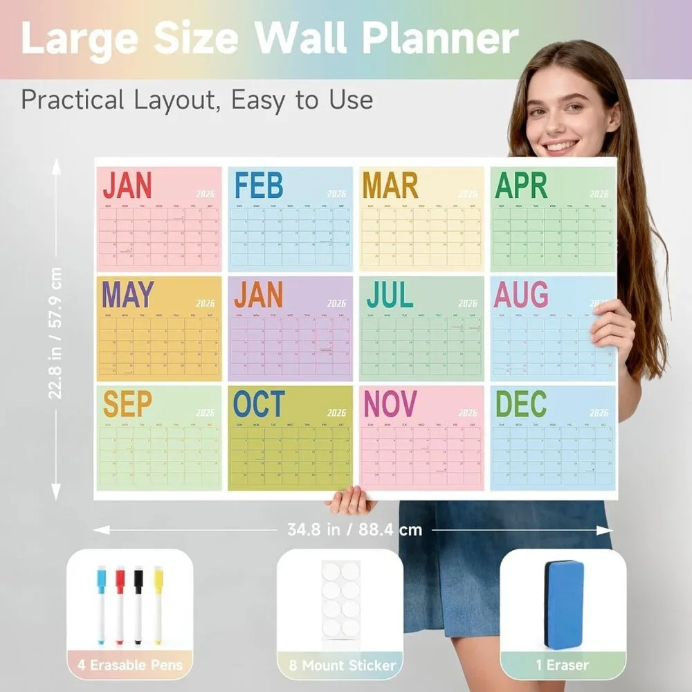 2026 Wall Planner 34.8